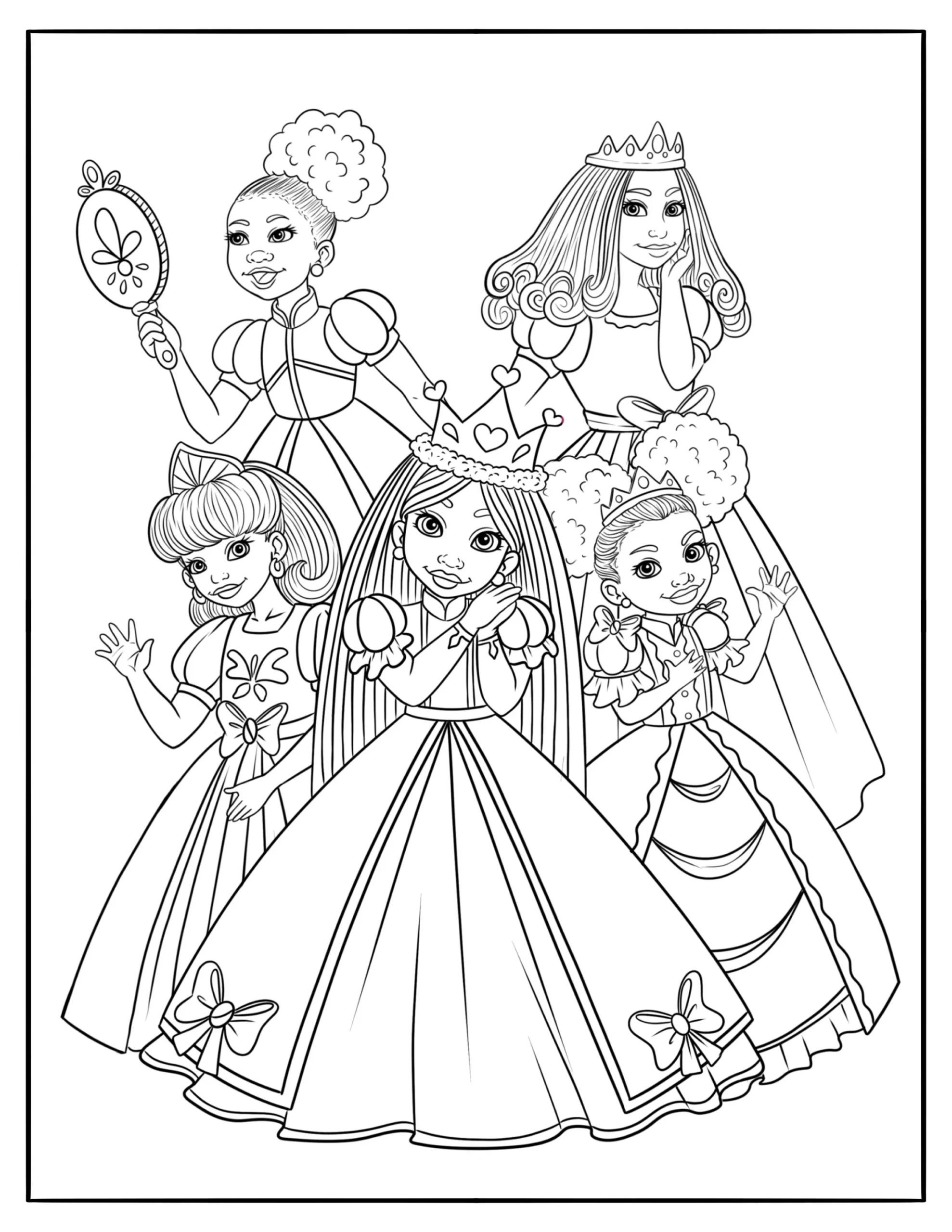 Afro Black Girl Coloring Page Download Black Princess Printable Coloring Sheet Princess Coloring Page Etsy