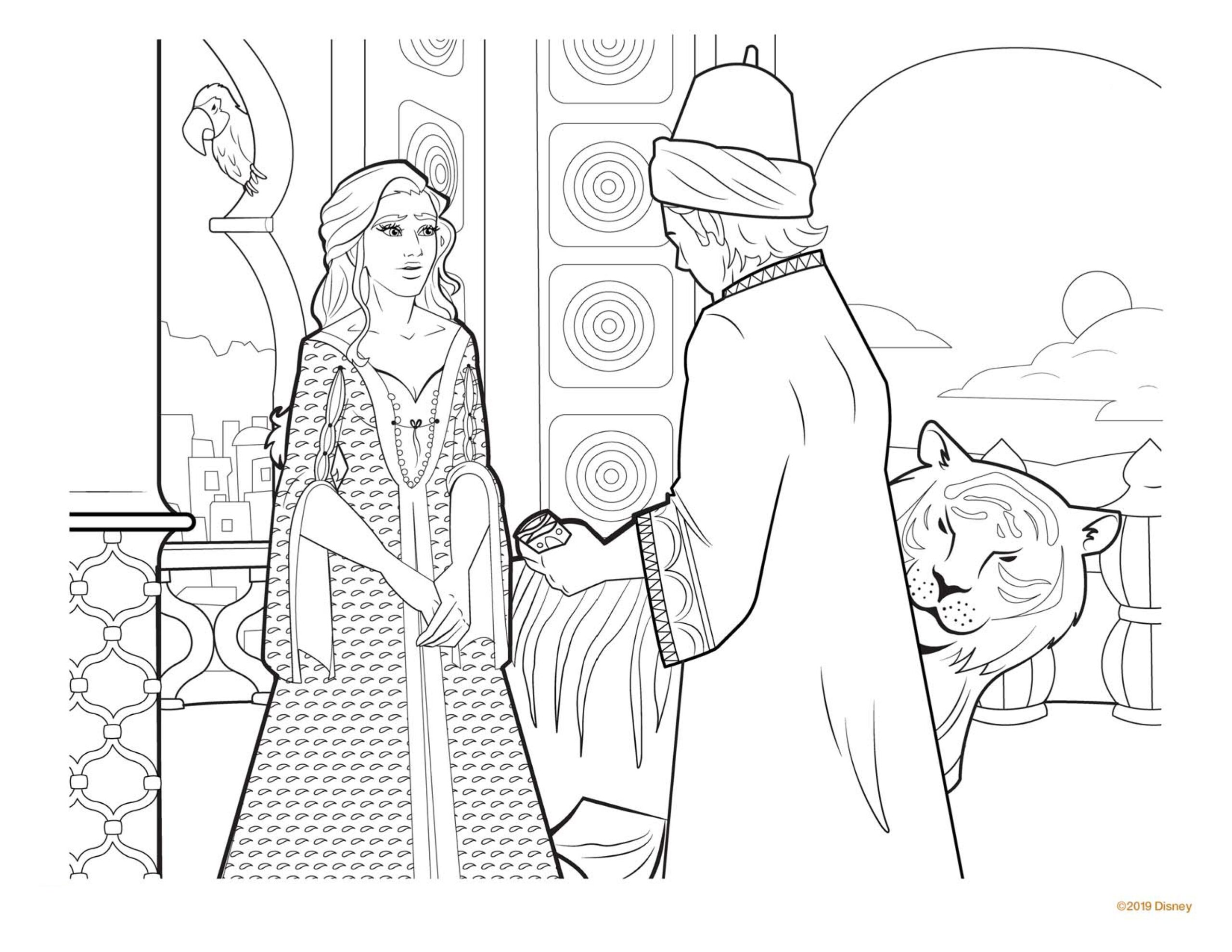 coloring pages of jasmine and aladdin coloring pages of jasmine and aladdin