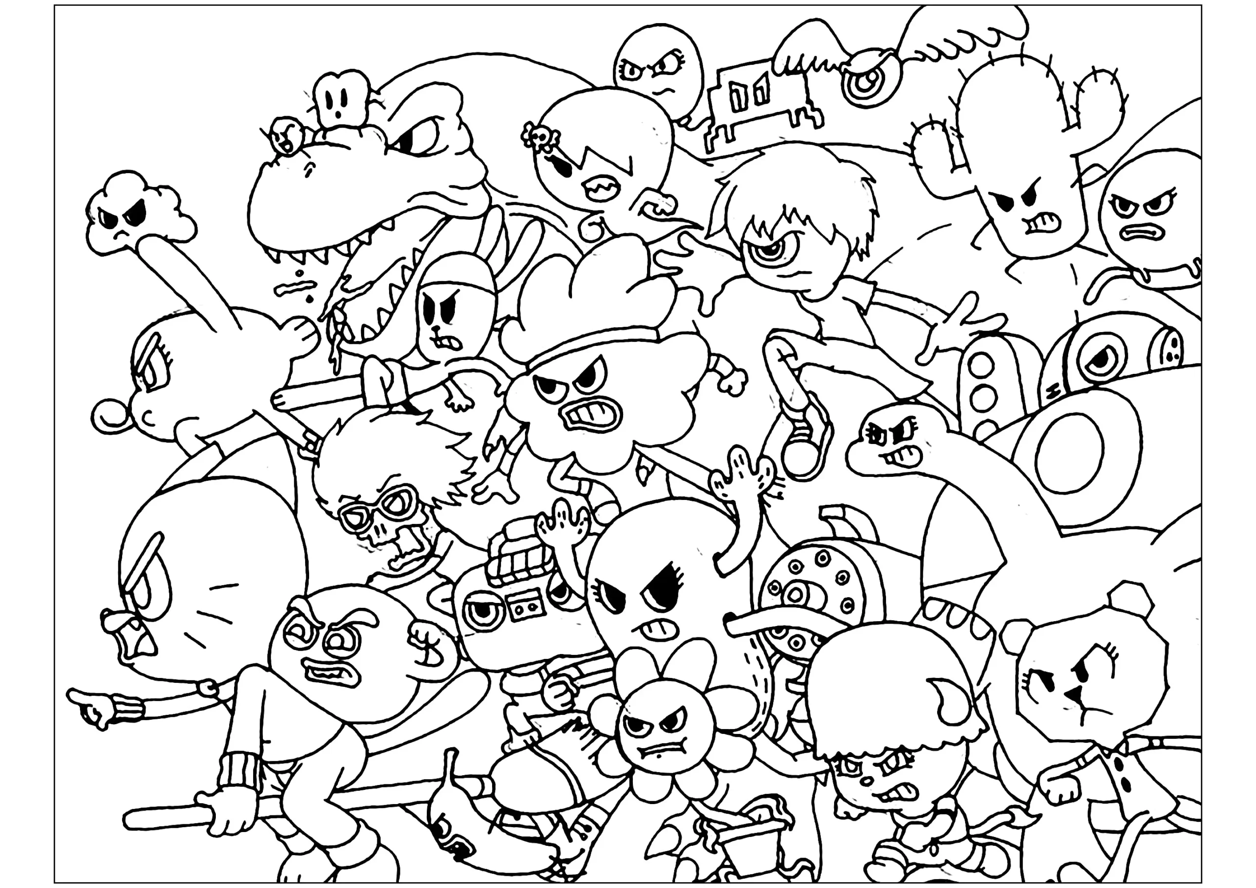 amazing world of gumball coloring pages