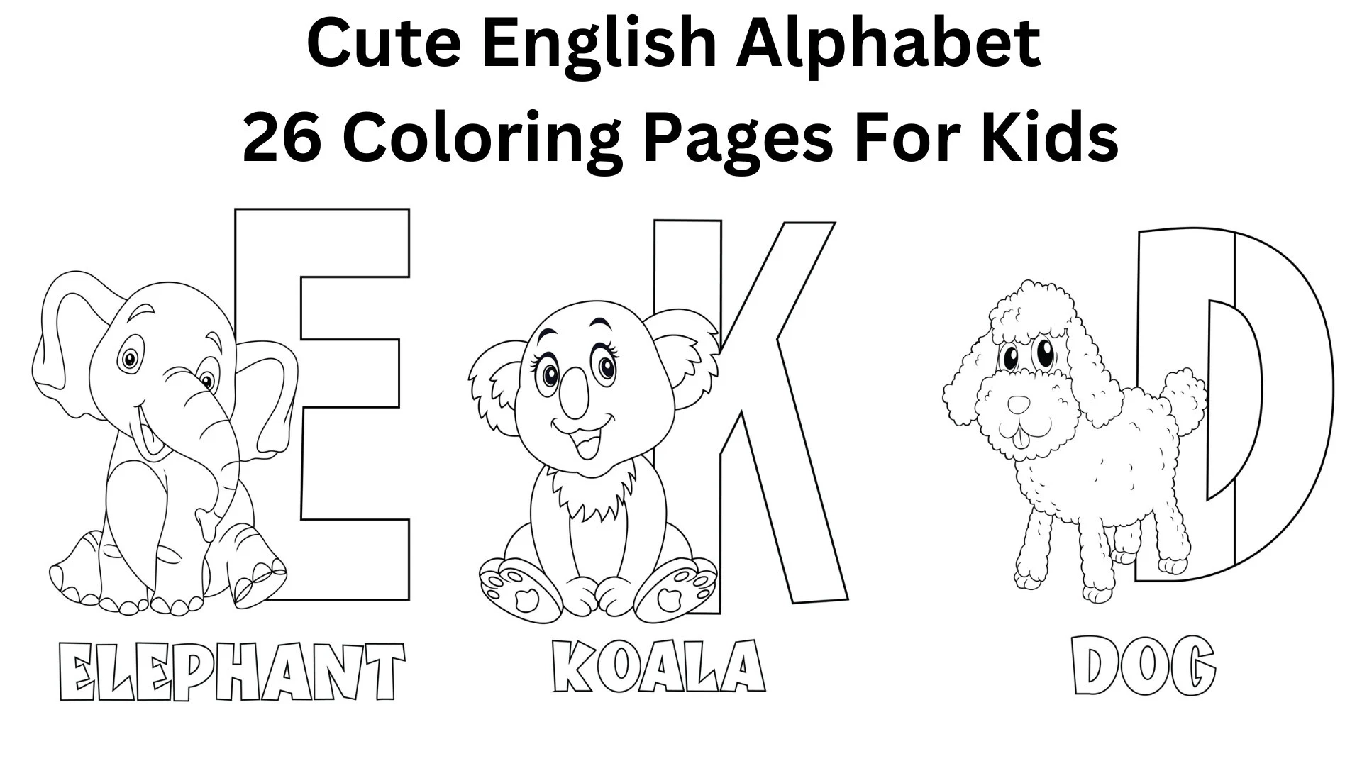 animal letter coloring pages