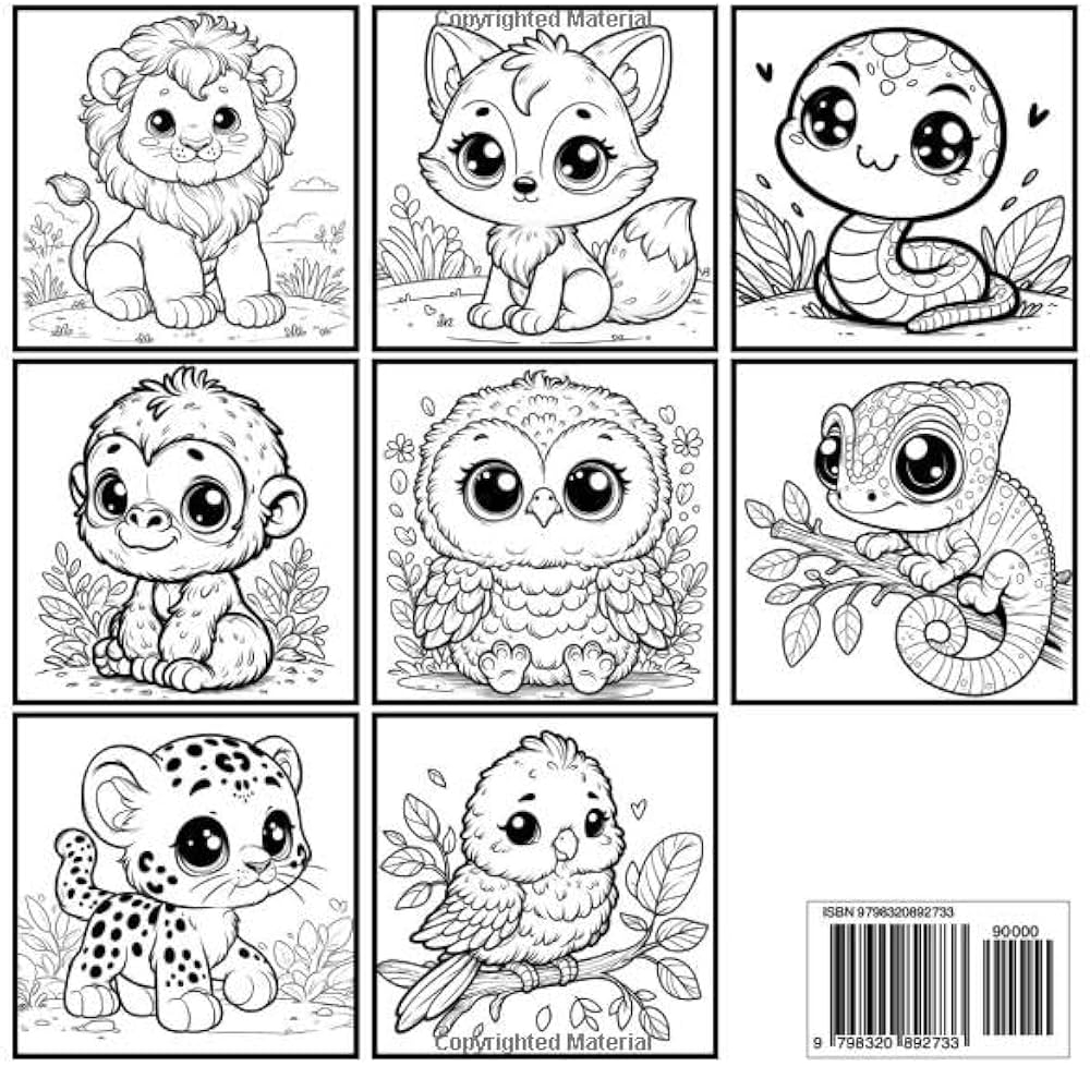 Amazon Baby Animals Adorable Coloring Book For Kids 5 12 Super Cute Coloring Pages With Puppy Kitten Sloth Leopard Llama Koala And Many More For Boys And Girls 9798320892733 Davidson A Davidson A 