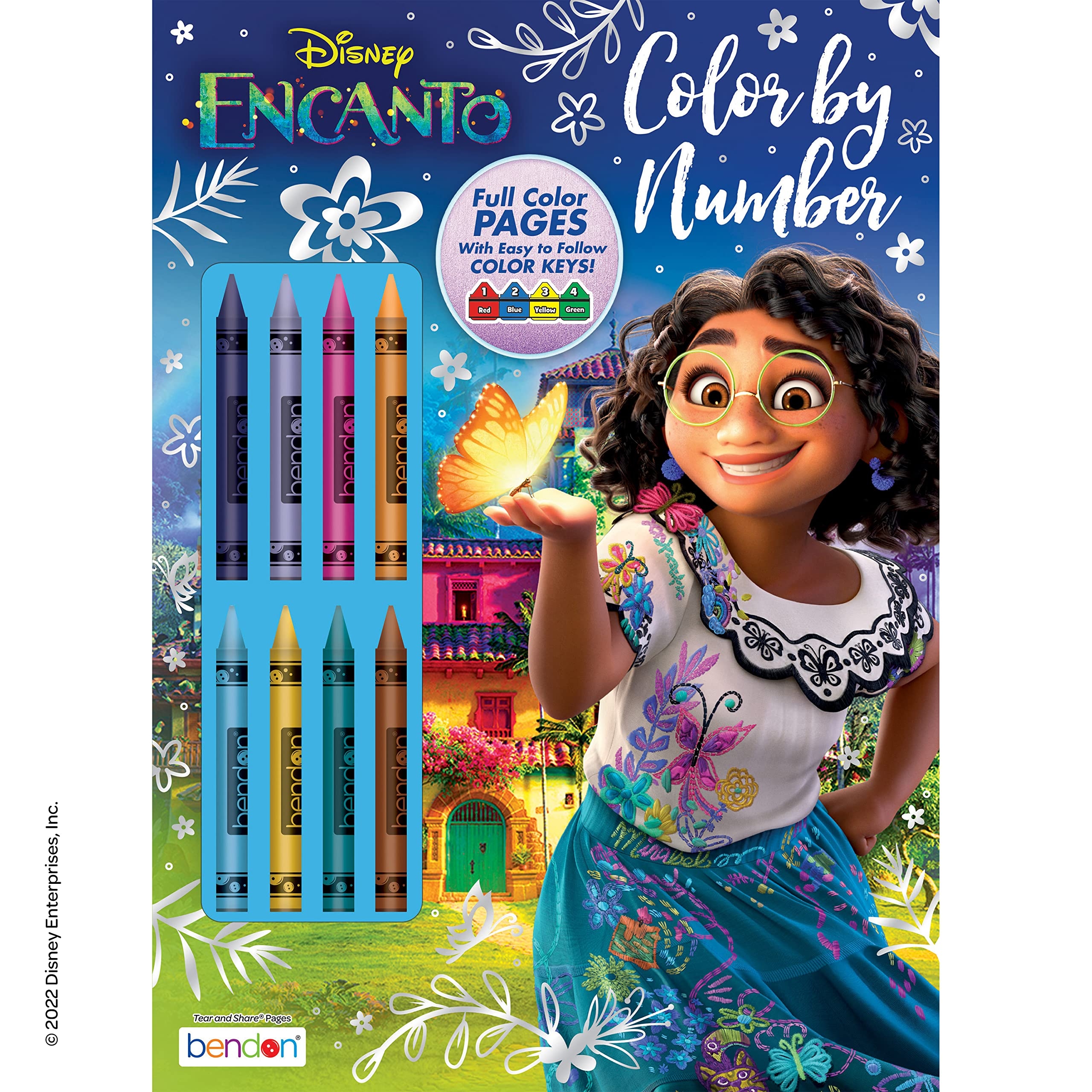 Amazon Disney Encanto 32 Page Color By Number Coloring And Activity Book With 8 Crayons Paperback 51726 Bendon Toys Games
