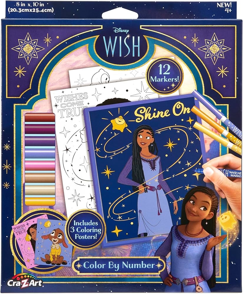 Amazon Disney Wish Color By Number With Markers Creative Art Activity Set Ages 4 And Up Toys Games Amazon Disney Wish Color By Number With Markers Creative Art Activity Set Ages 4 And Up Toys Games