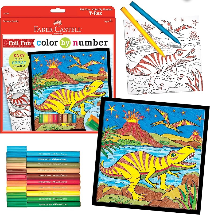 Amazon Faber Castell Color By Number Foil Fun T Rex Color And Display 1 Dinosaur Color By Number Board Office Products Amazon Faber Castell Color By Number Foil Fun T Rex Color And Display 1 Dinosaur Color By Number Board Office Products