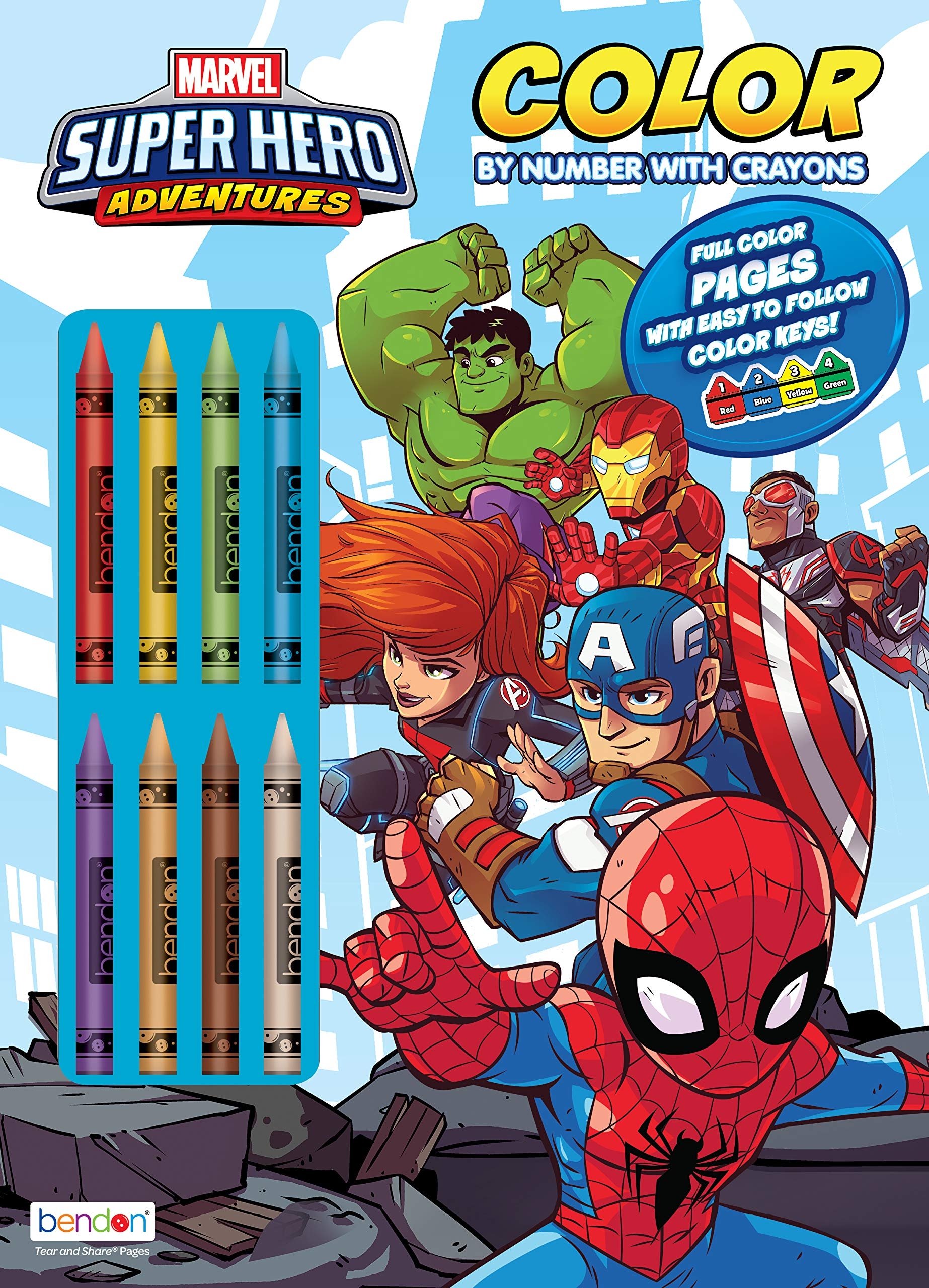 Amazon Marvel Super Hero Adventures 32 Page Color By Number Coloring And Activity Book With 8 Crayons 47530 Bendon Toys Games Amazon Marvel Super Hero Adventures 32 Page Color By Number Coloring And Activity Book With 8 Crayons 47530 Bendon Toys Games