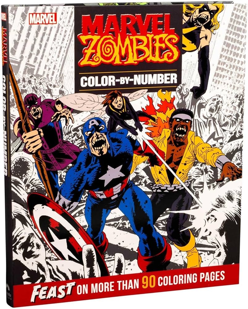 Amazon Marvel Zombies Color by Number 9781667207759 Editors Of Thunder Bay Press Books