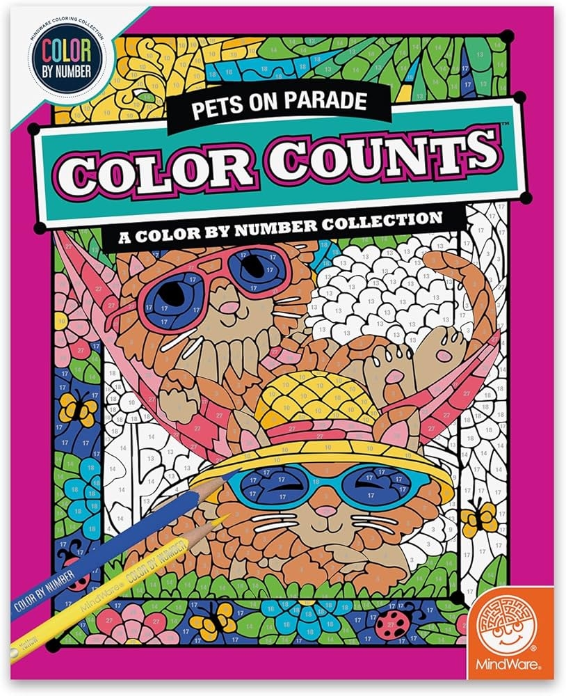 Amazon MindWare Color By Number Color Counts Coloring Book Pets On Parade Activity Book For Children Ages 6 And Up 22 Pages Toys Games Amazon MindWare Color By Number Color Counts Coloring Book Pets On Parade Activity Book For Children Ages 6 And Up 22 Pages Toys Games