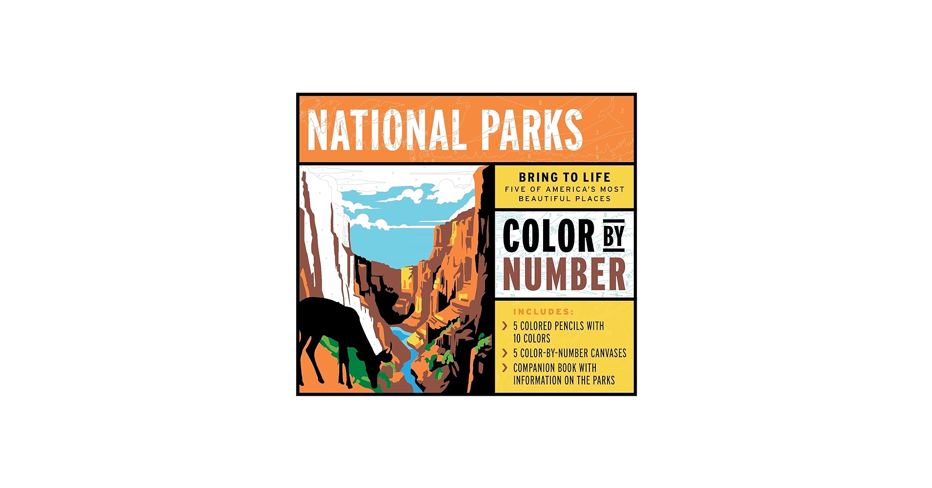 national parks color by number