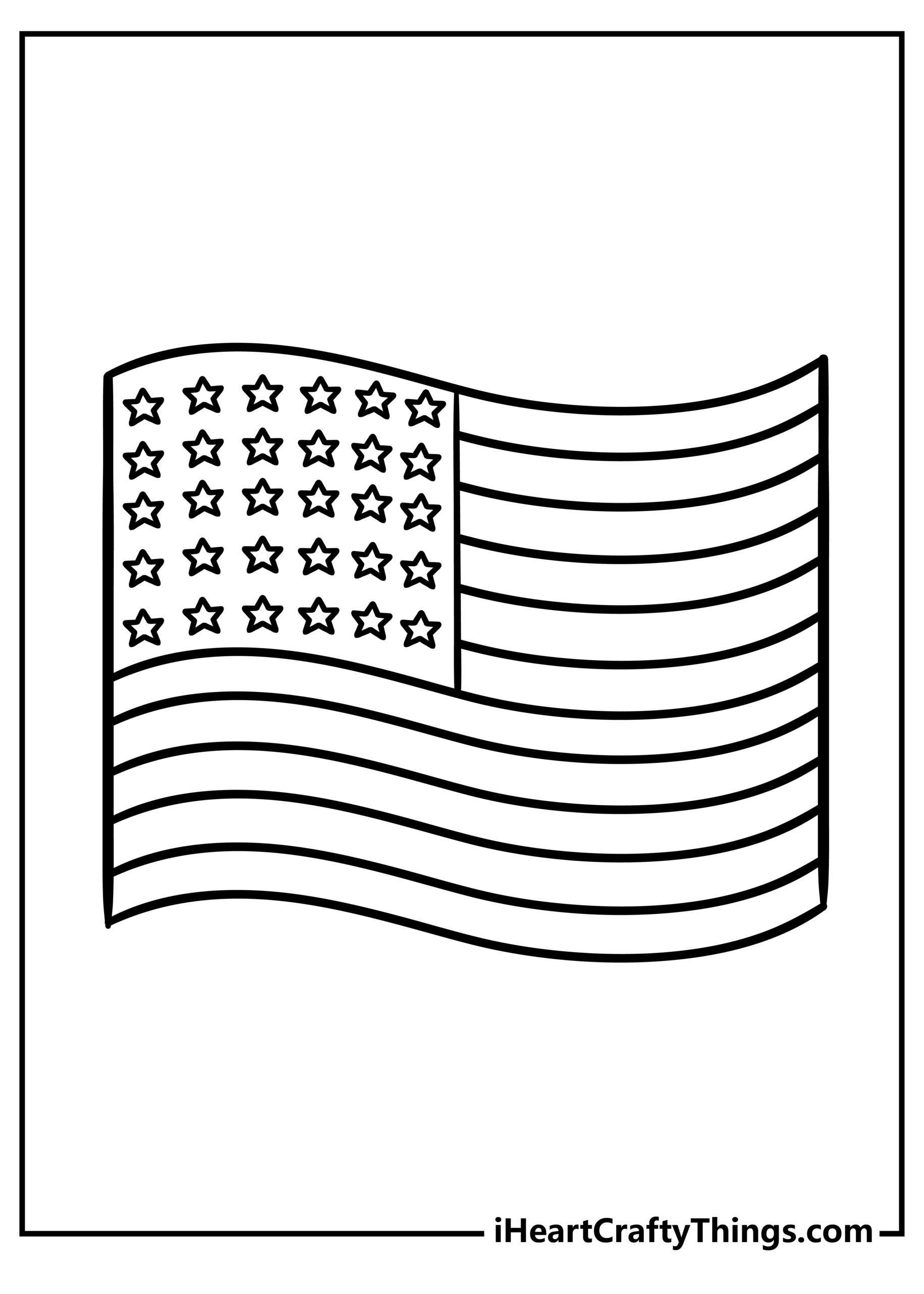 coloring picture of us flag