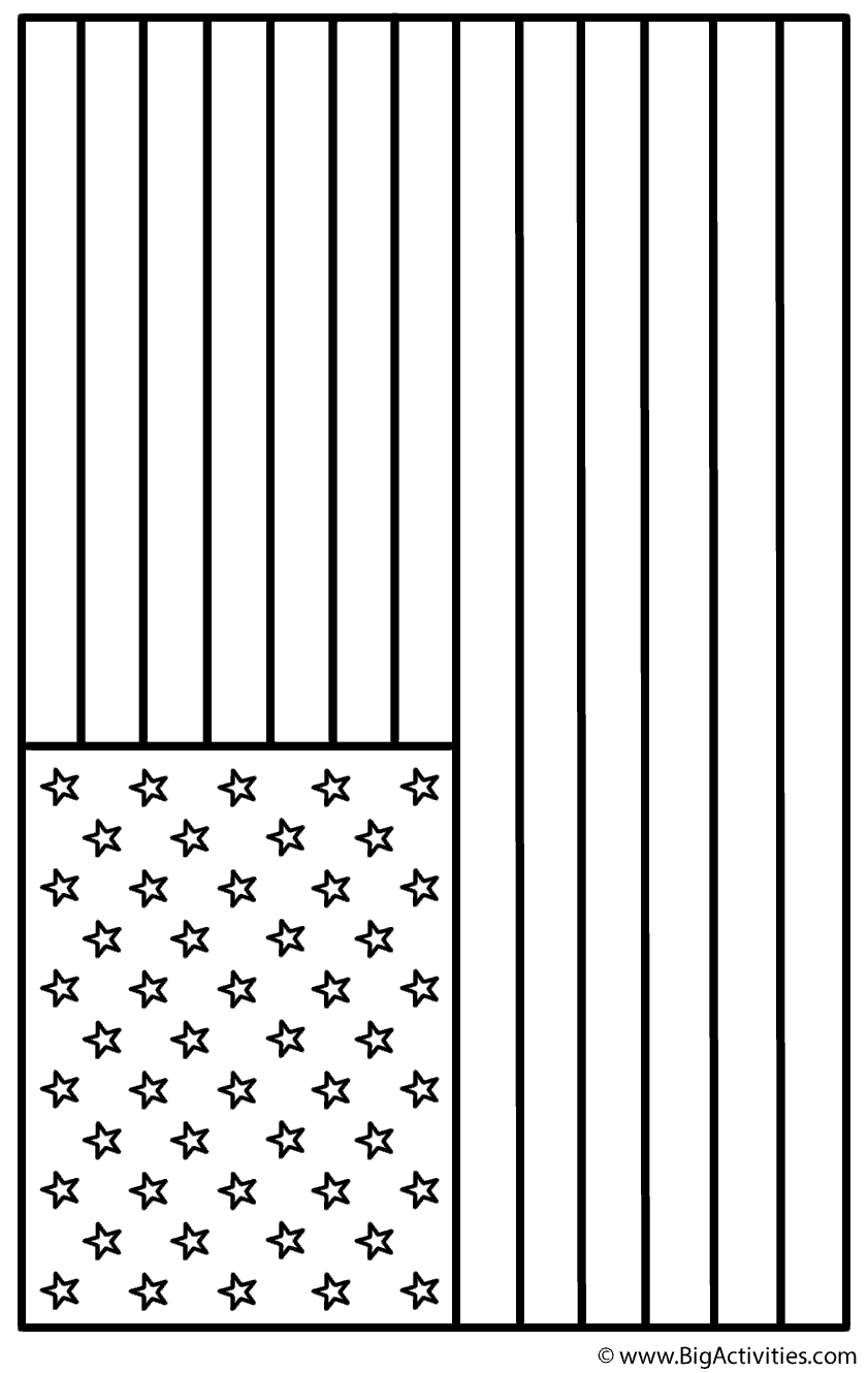 coloring page united states flag