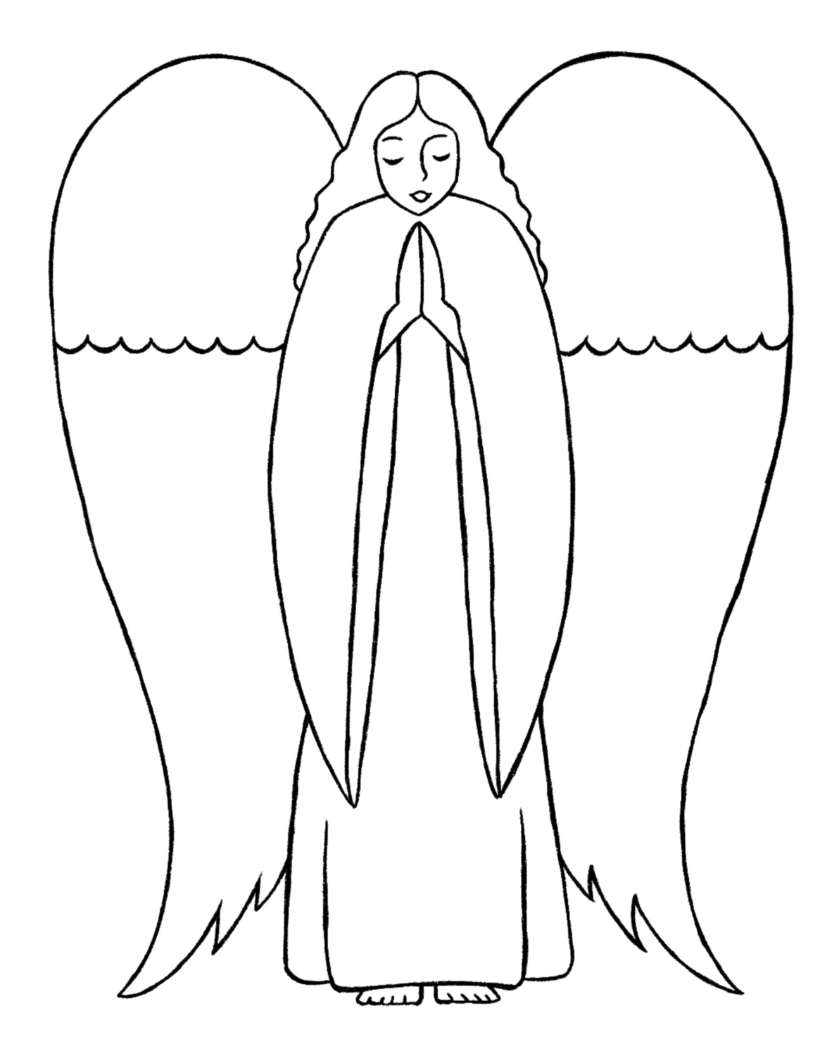 Angel Drawing 5 Easy Steps The Graphics Fairy