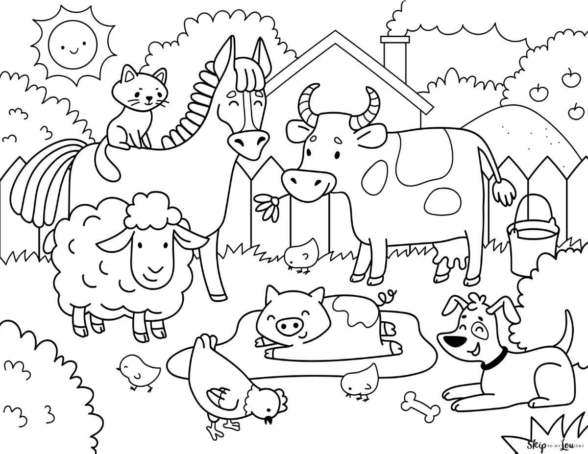 free coloring book pages of animals