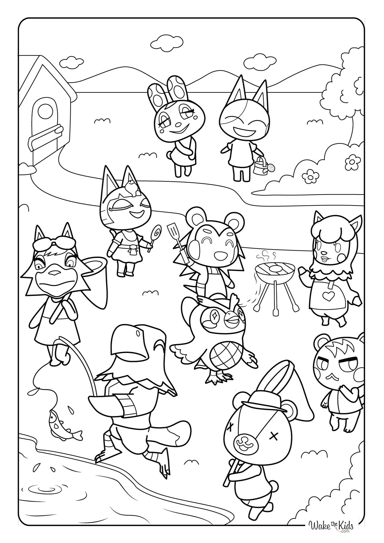 Animal Crossing Coloring Pages Free Printable PDFs WakeTheKids