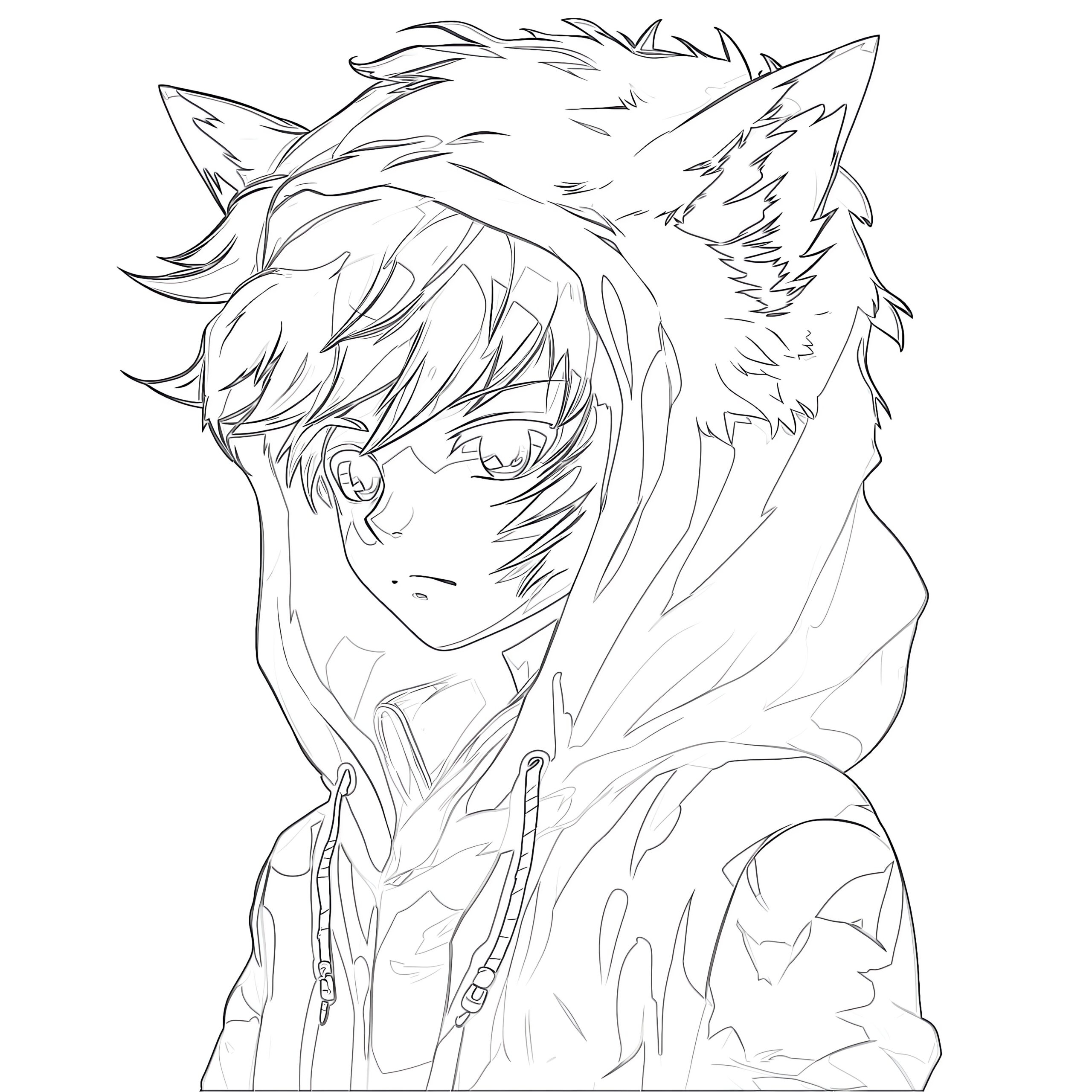 anime coloring page printable