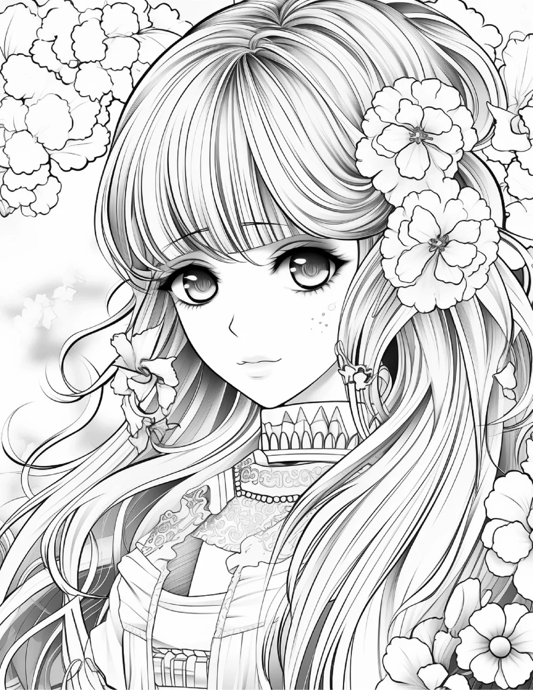 anime coloring pages free