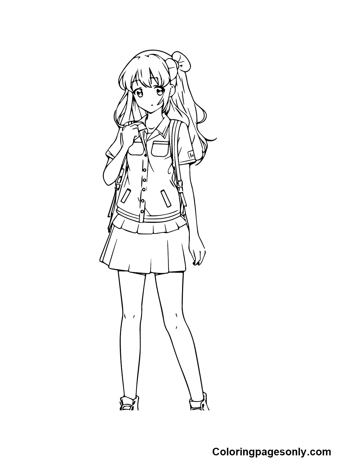Anime Girl Coloring Pages To Print Free Printable Coloring Pages