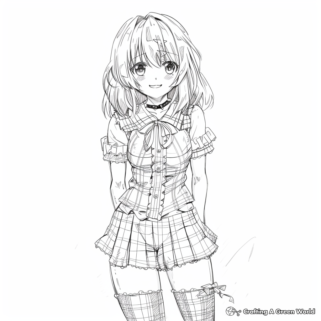 Anime Girl Full Body Coloring Pages Free Printable Anime Girl Full Body Coloring Pages Free Printable