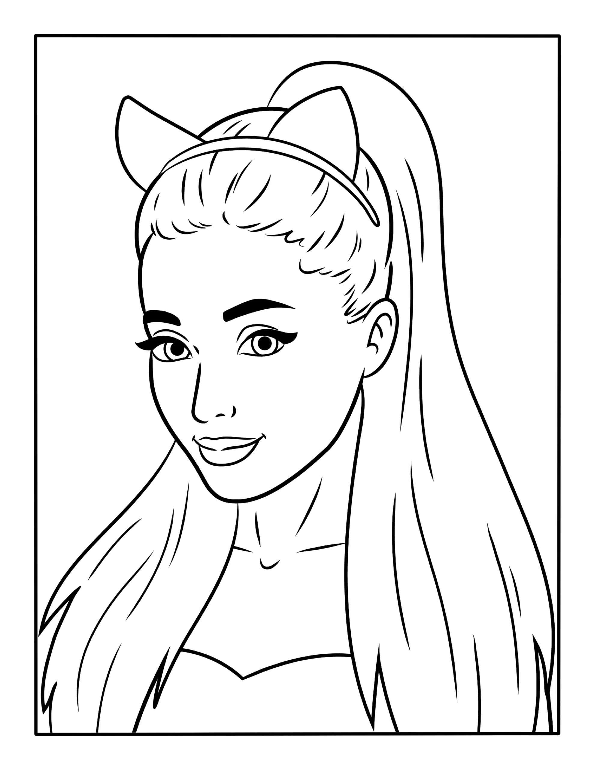 Ariana Grande Coloring Page Kimmi The Clown