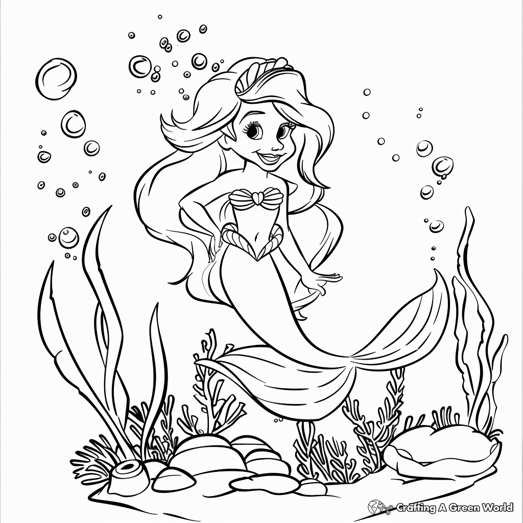coloring pages disney princess ariel