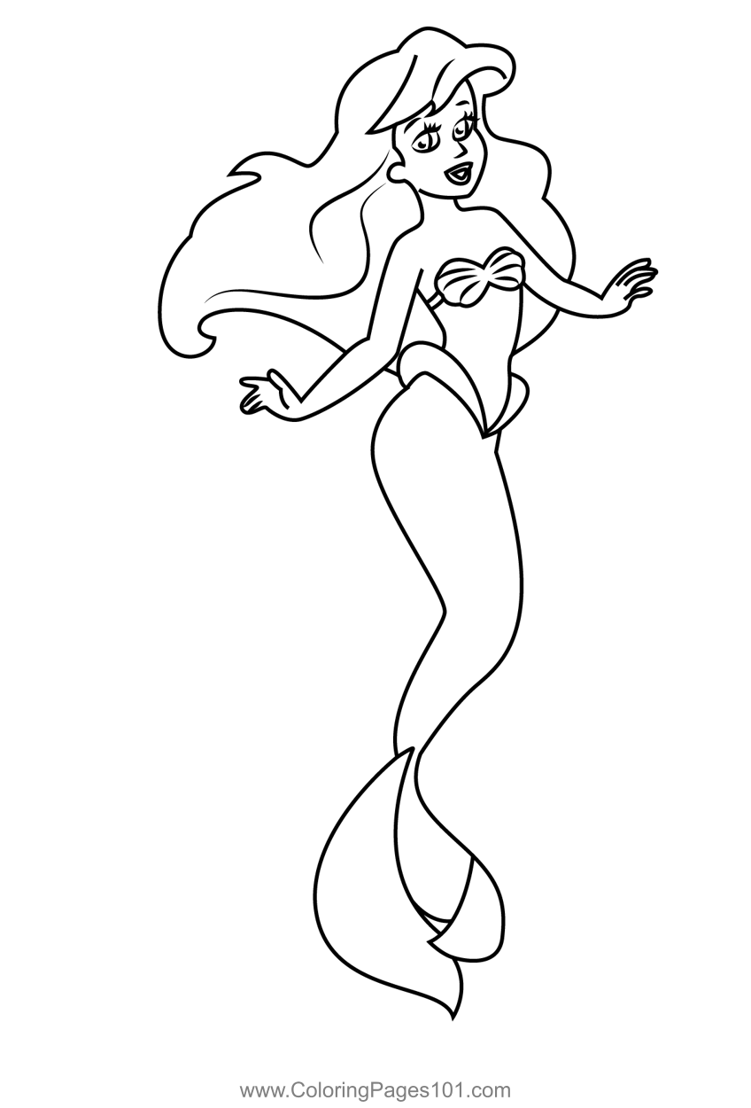 little mermaid coloring pages