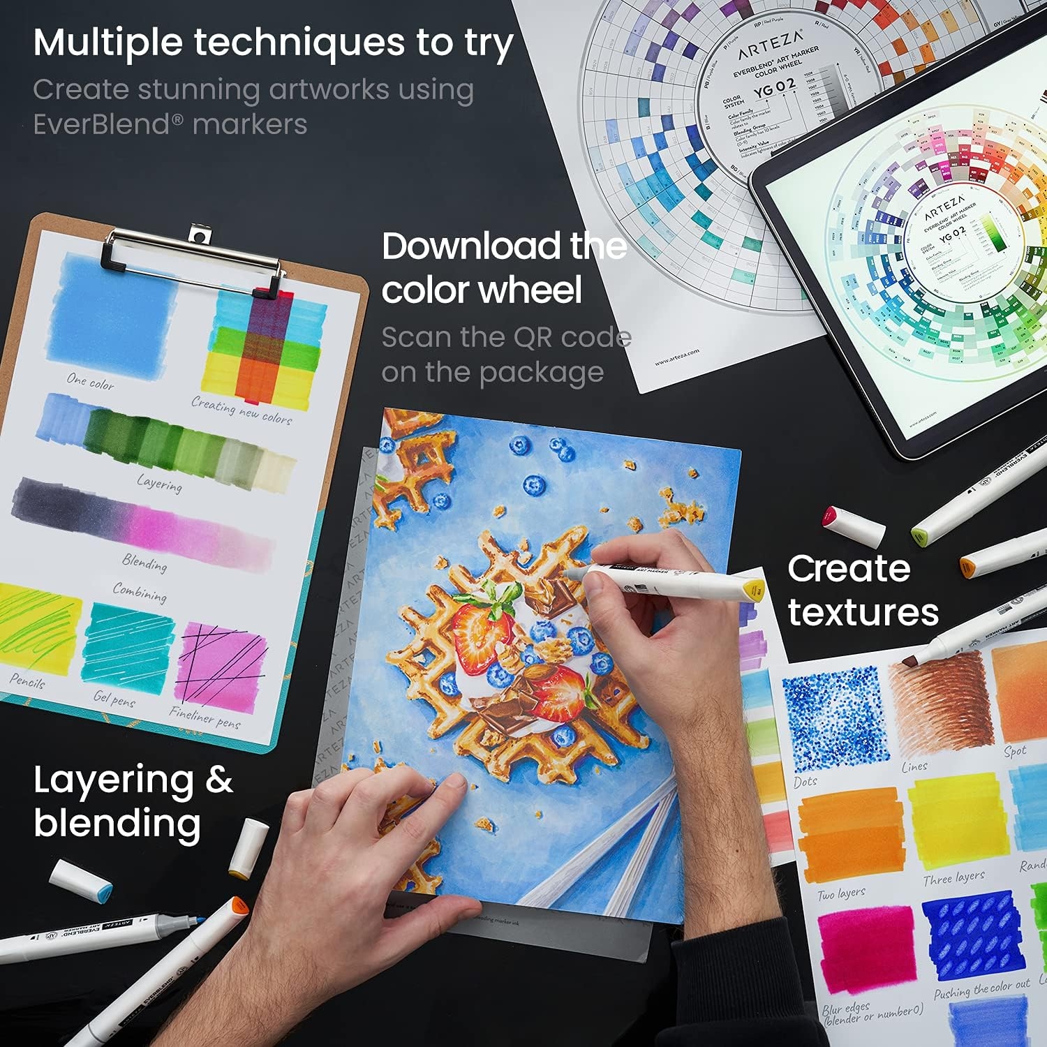 art by number marker coloring system