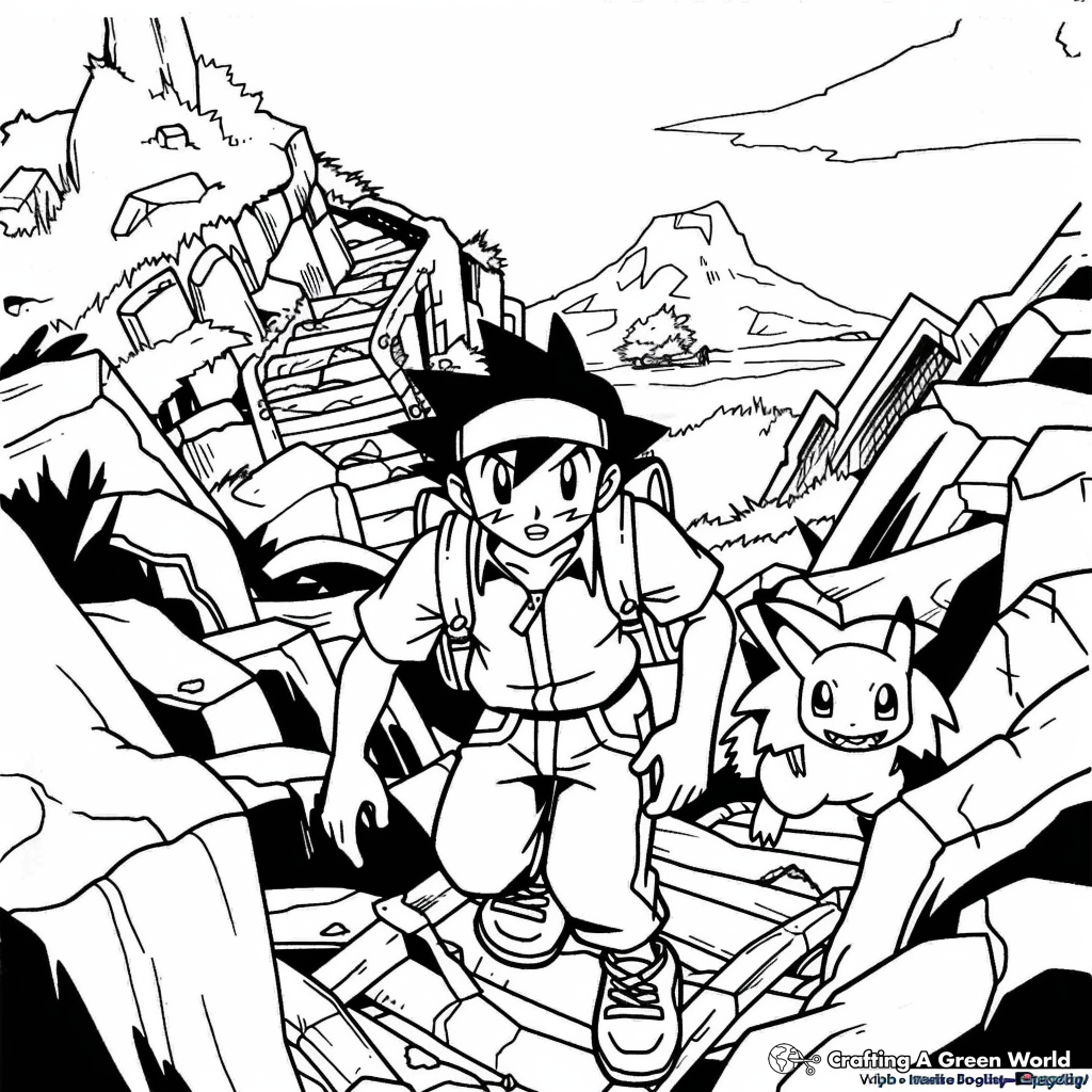 Ash Pokemon Coloring Pages Free Printable 