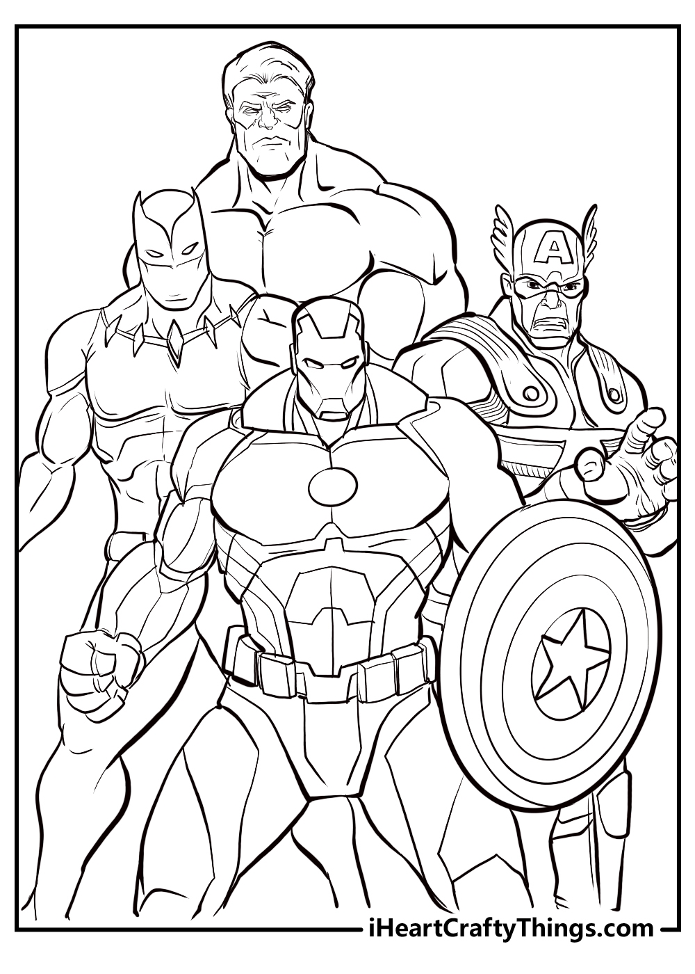 coloring pages of the avengers