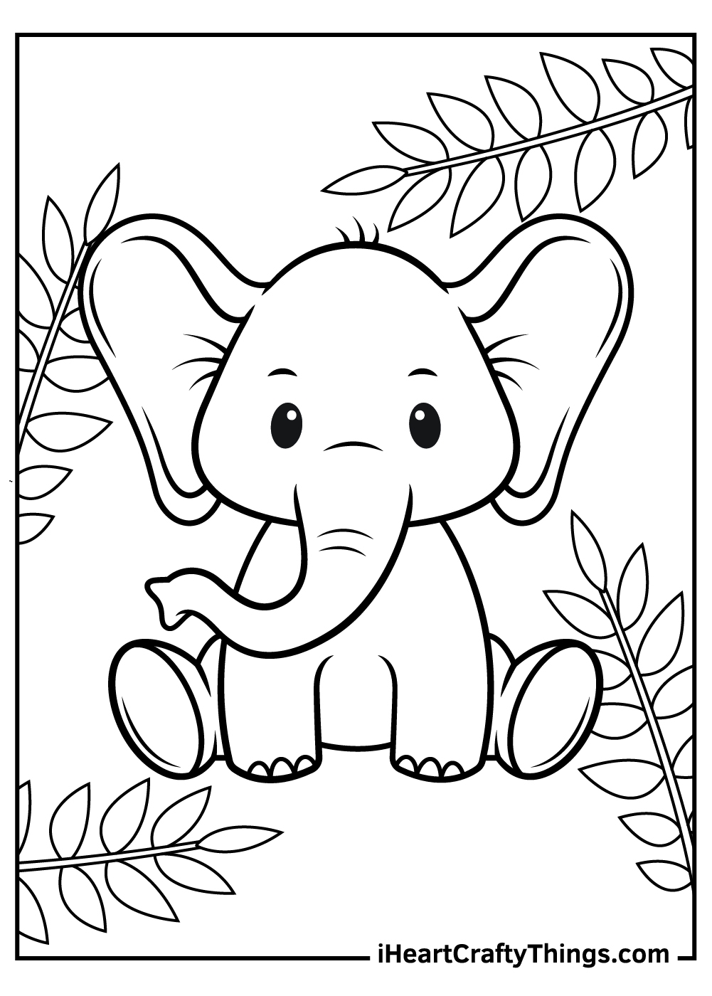 easy jungle animals coloring pages