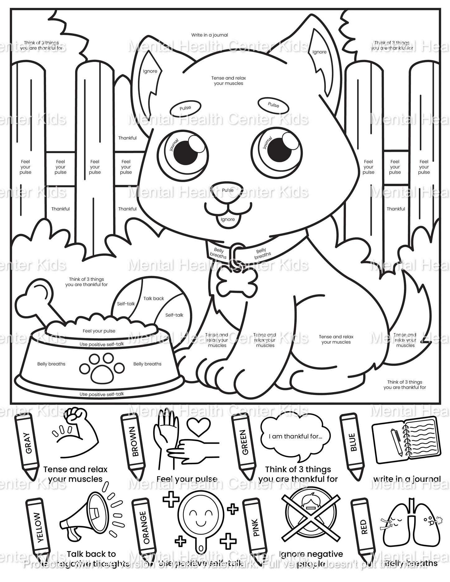 Baby Animals Coloring Pages Mental Health Center Kids