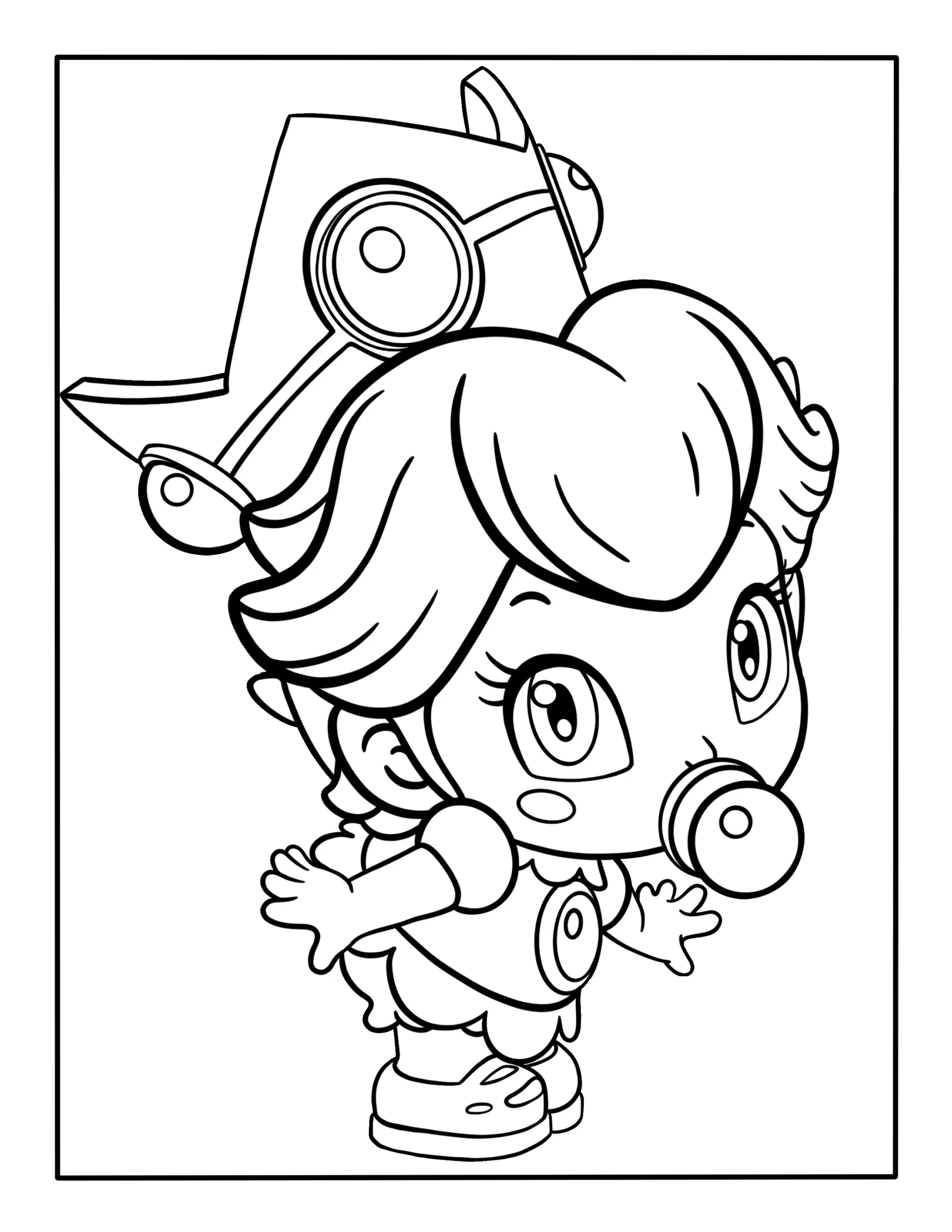 princess peach coloring page free