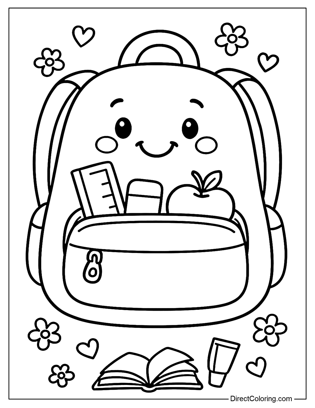 Back To School Coloring Pages Free PDF To Download And Print
