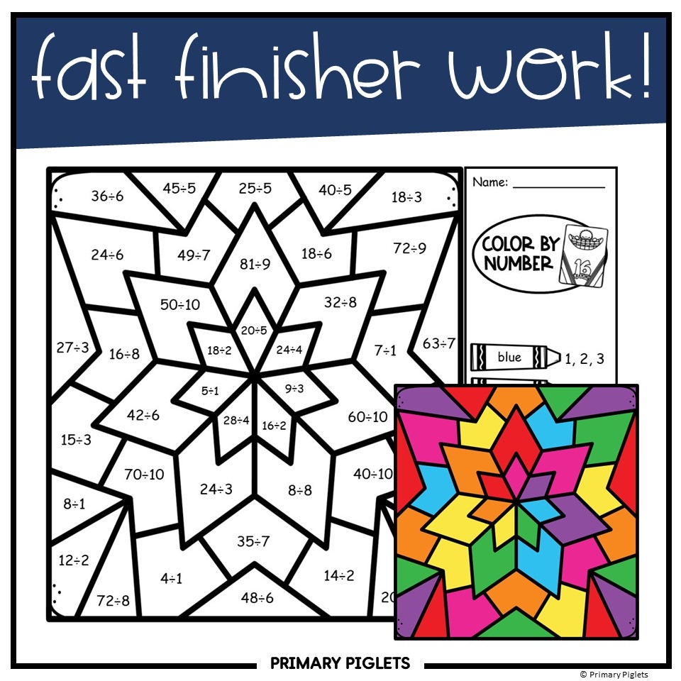 Back To School Division Color By Number Code ABSTRACT Math Coloring Sheets Pages Made By Teachers