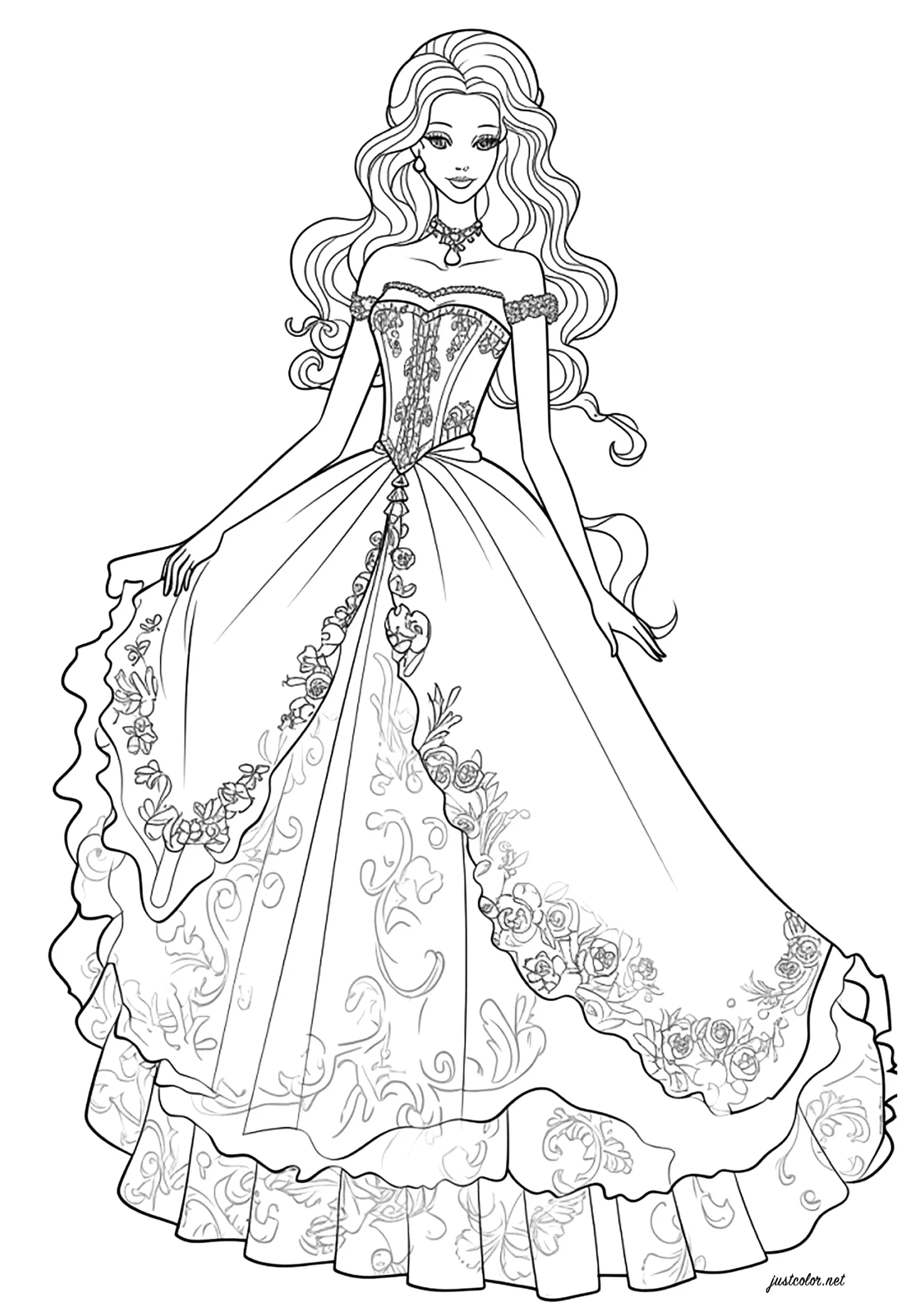 Barbie And Her Pretty Princess Dress Return To Childhood Coloring Pages Barbie And Her Pretty Princess Dress Return To Childhood Coloring Pages