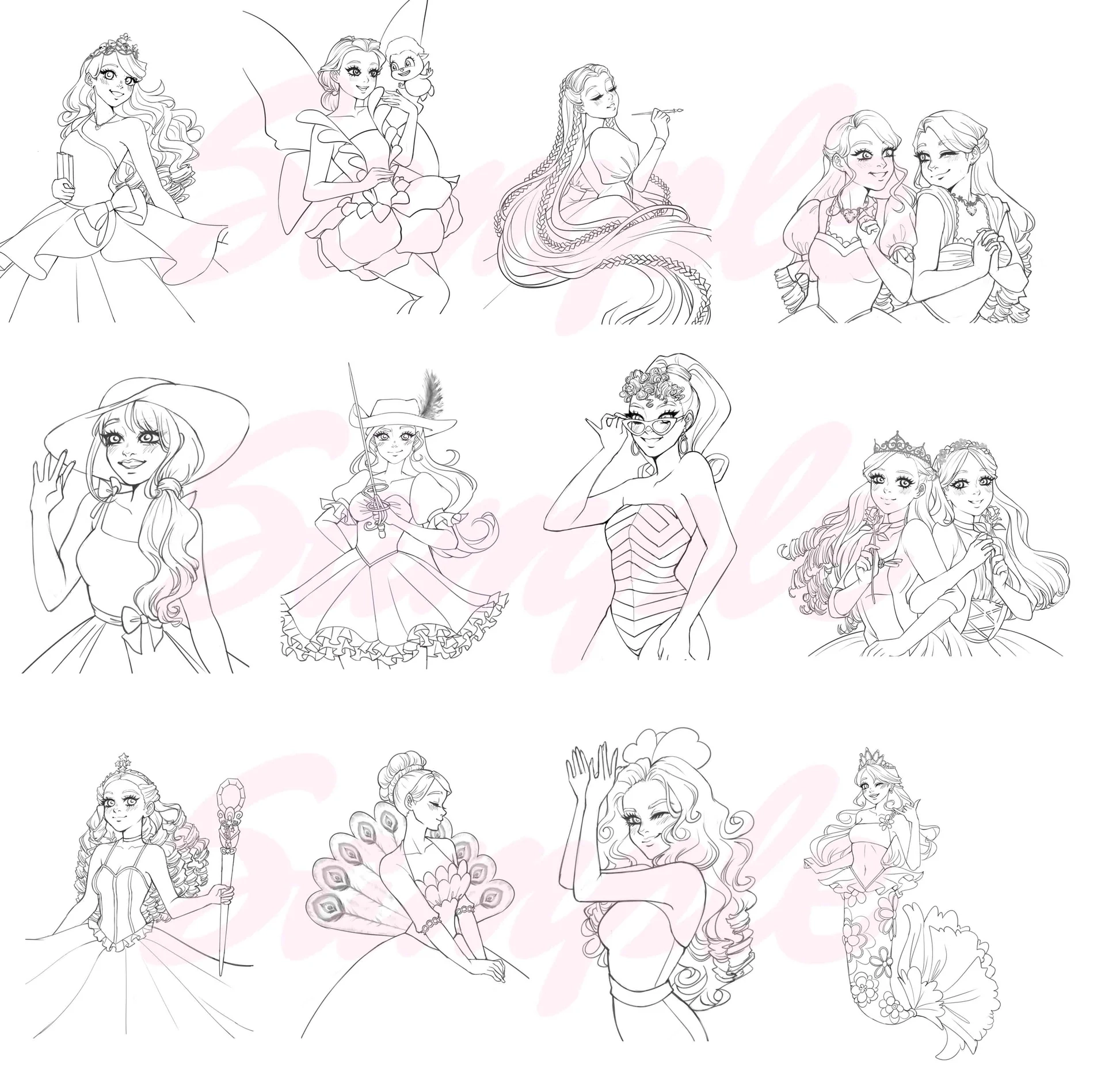 coloring pages of barbie dolls