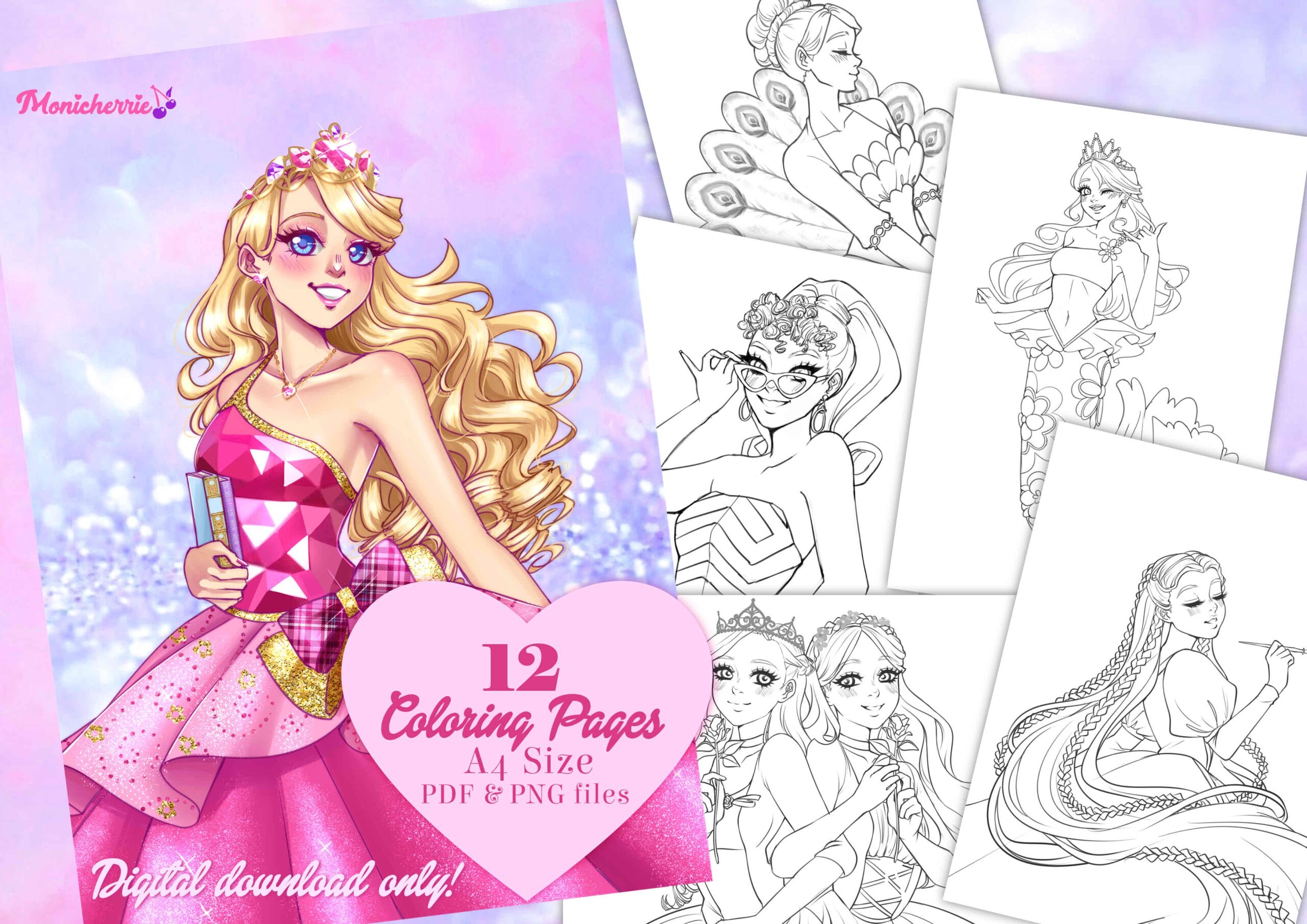 coloring pages princess barbie