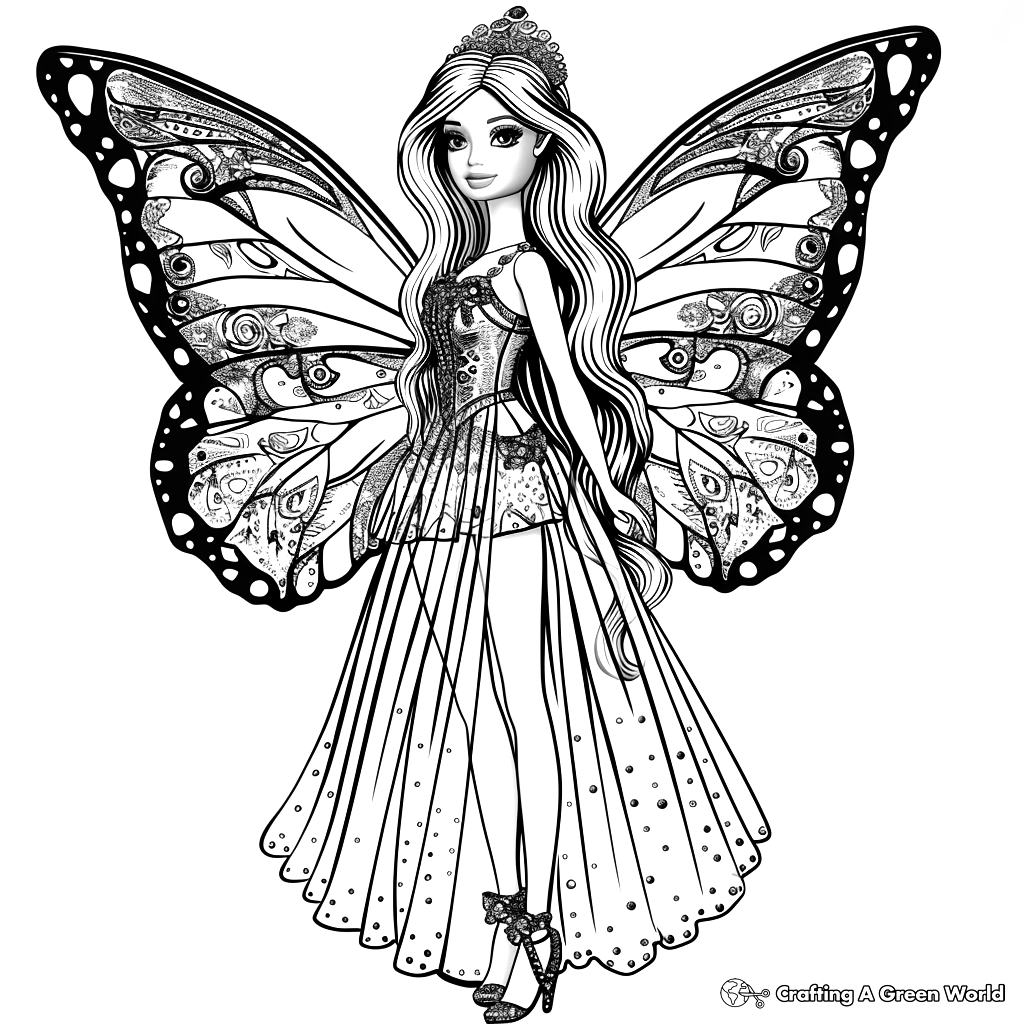 Barbie Fairy Coloring Pages Free Printable Barbie Fairy Coloring Pages Free Printable