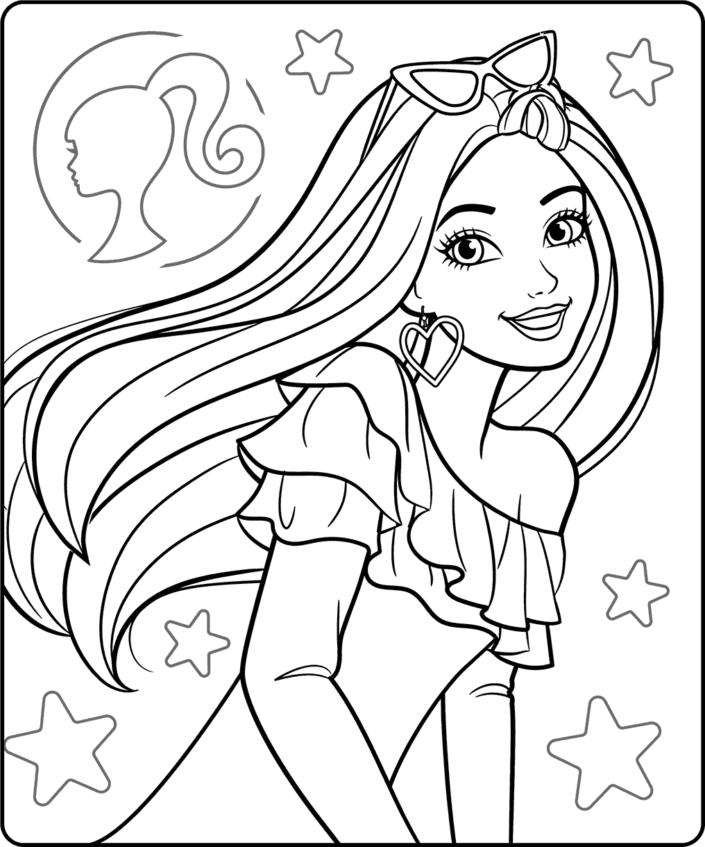 Barbie Free Printable Coloring Page For Kids