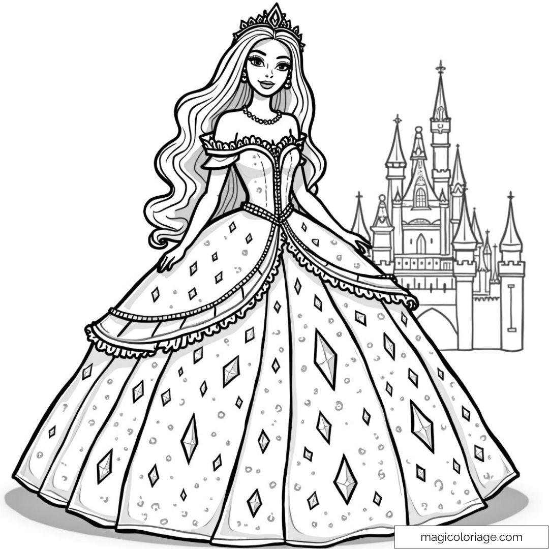coloring pictures of barbie