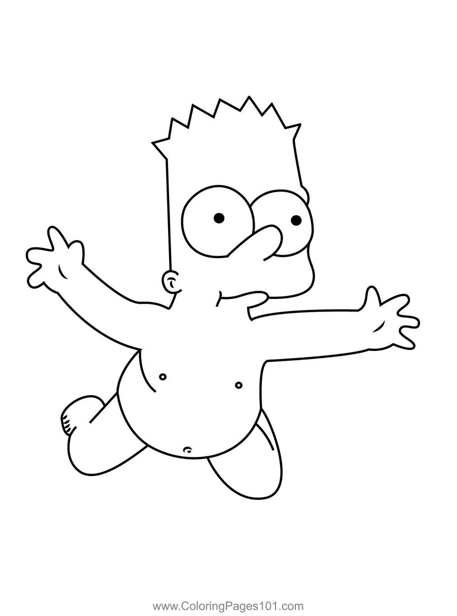 Bart Simpson Coloring Page For Kids Free The Simpsons Printable Coloring Pages Online For Kids ColoringPages101 Coloring Pages For Kids