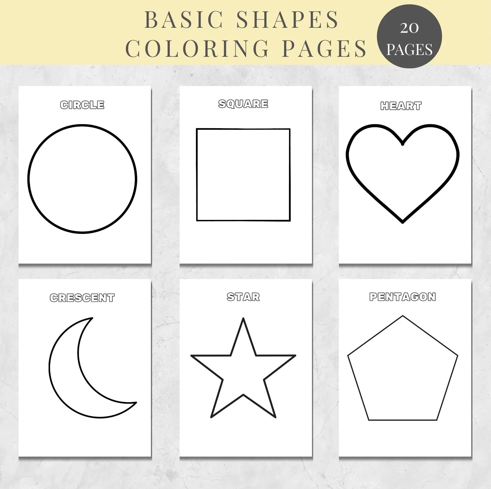 coloring pages for shapes