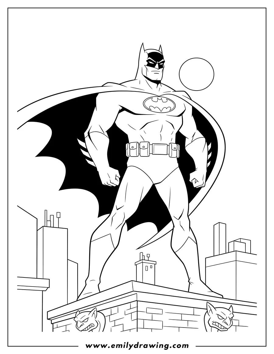 batman animated series coloring pages
