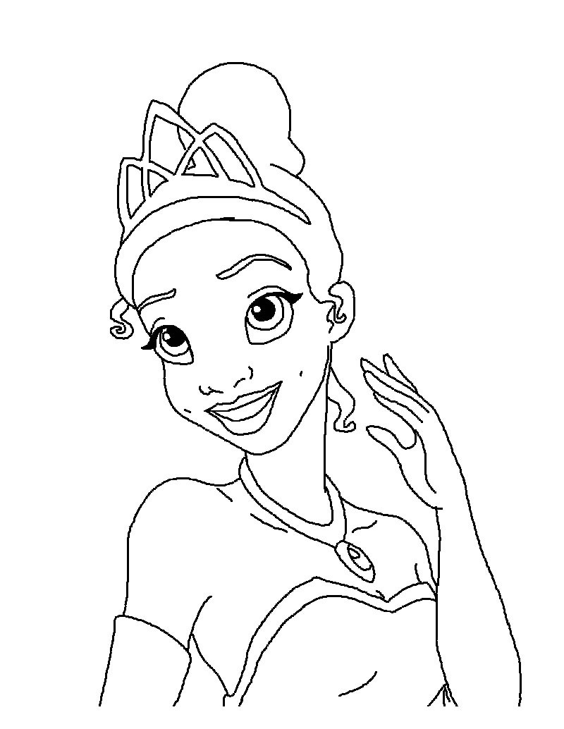 Beautiful Tiana Coloring Pages Hellokids