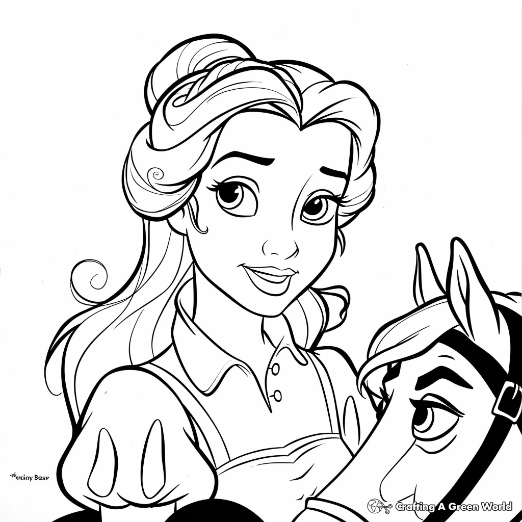 beauty beast coloring pages