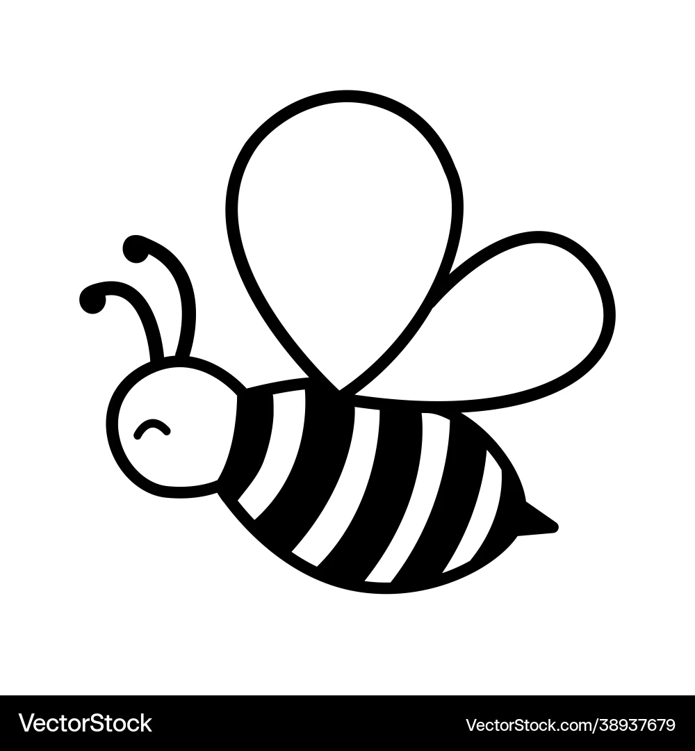 coloring picture of a bee