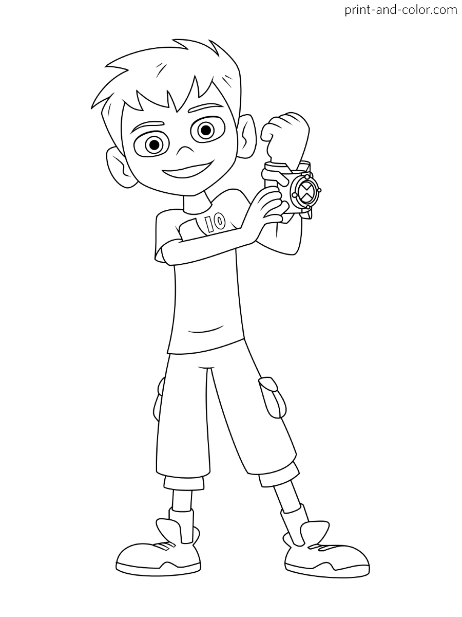 ben 10 printing coloring pages