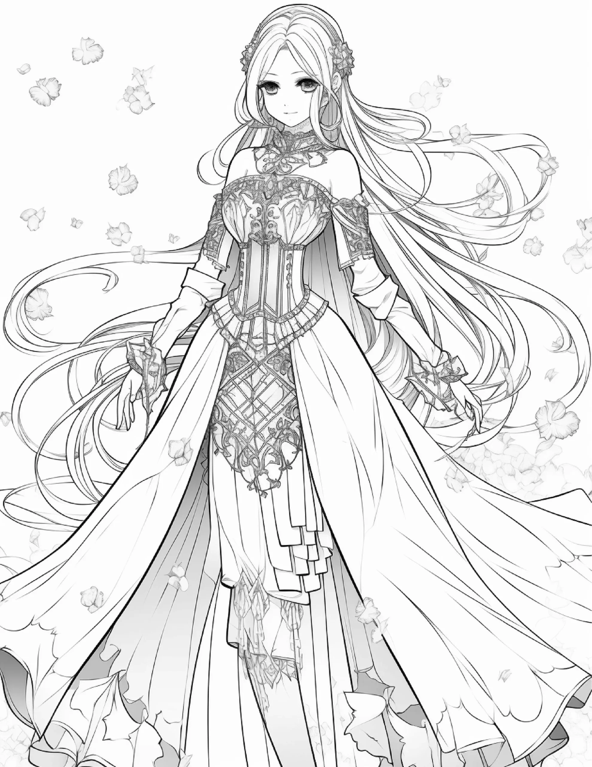 Best Seller 300 Anime Princess Coloring Pages Adults Coloring Pages Printable Digital Instant Download PDF Best Selling Item Popular Item Etsy