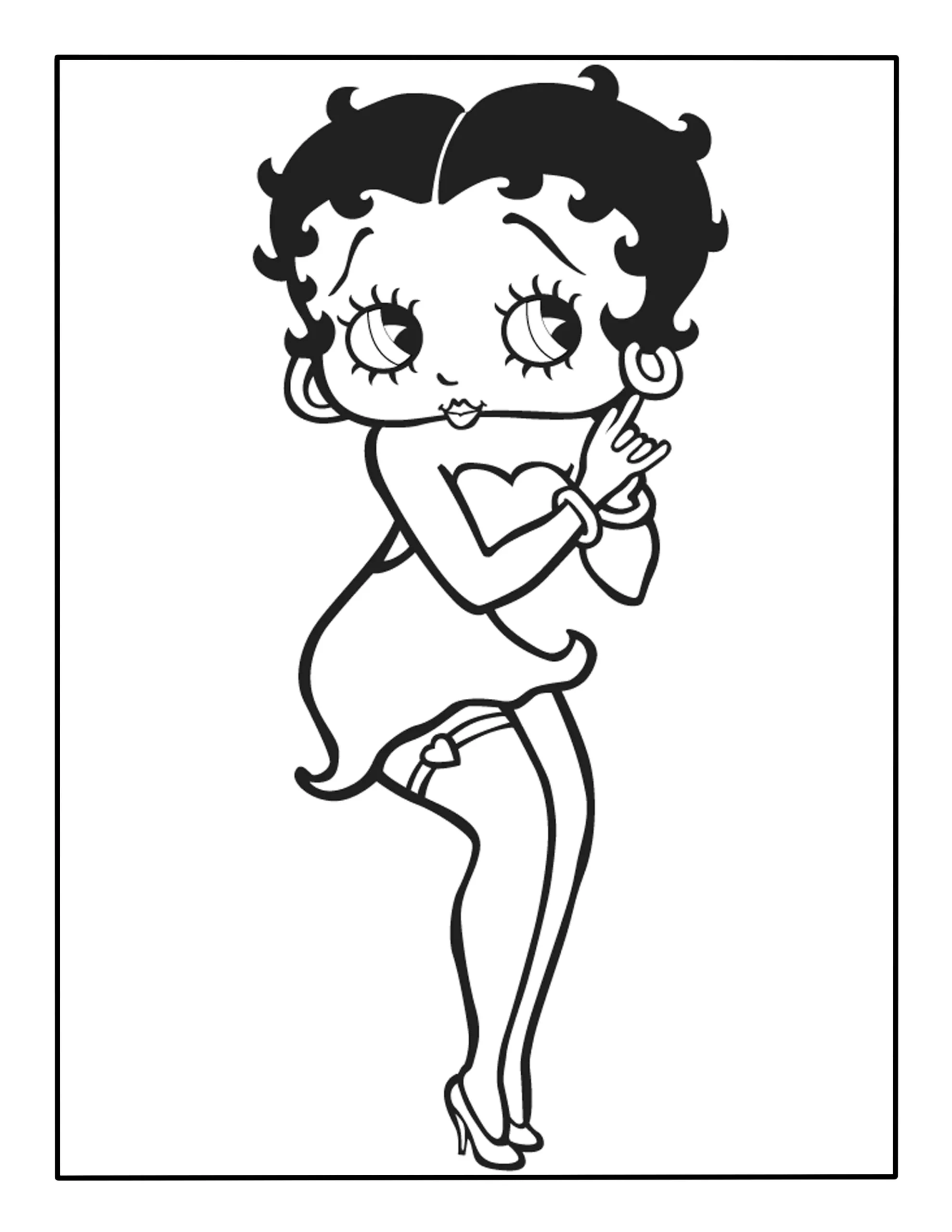 Betty Boop Coloring Page Kimmi The Clown