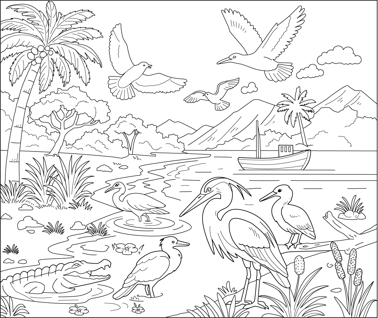 animal habitat coloring pages animal habitat coloring pages
