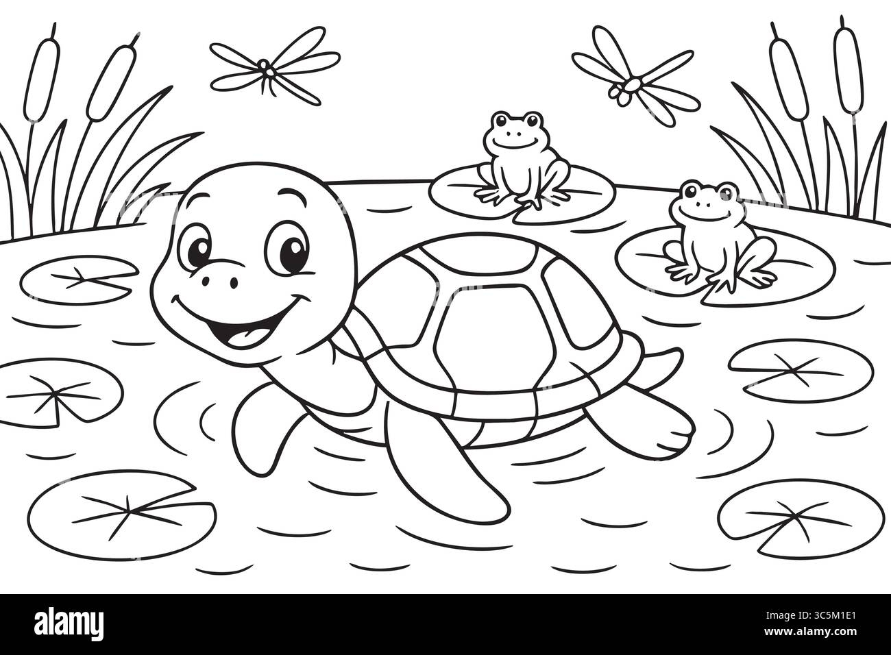 pond animals coloring pages