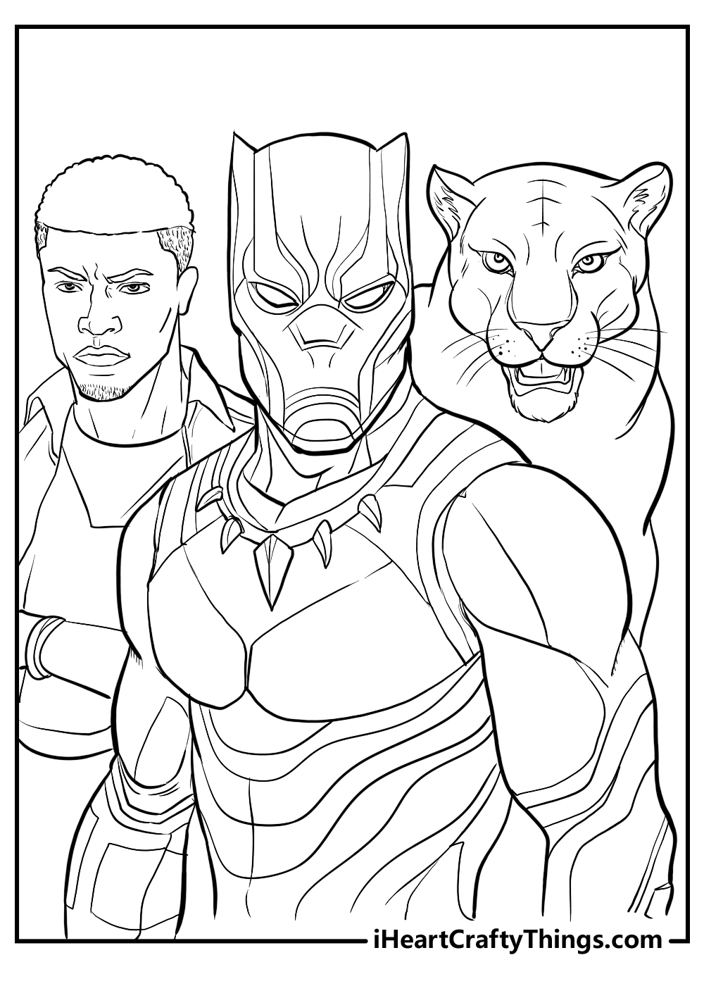 black panther coloring page